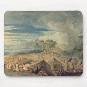 Moses dividing the waters of the Red Sea Mouse Pad