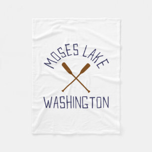 Moses Lake Washington Outdoors Vintage 2 Fleece Blanket