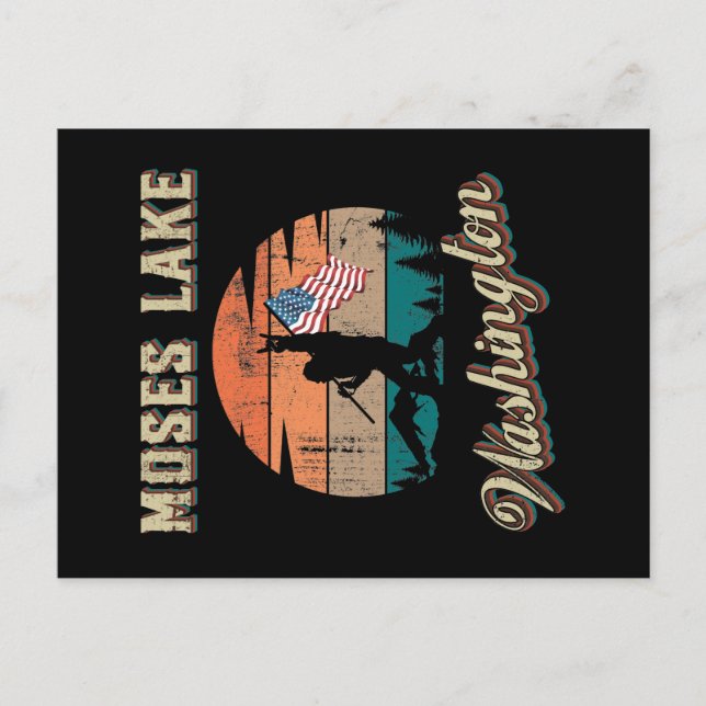 Moses Lake Washington Postcard (Front)