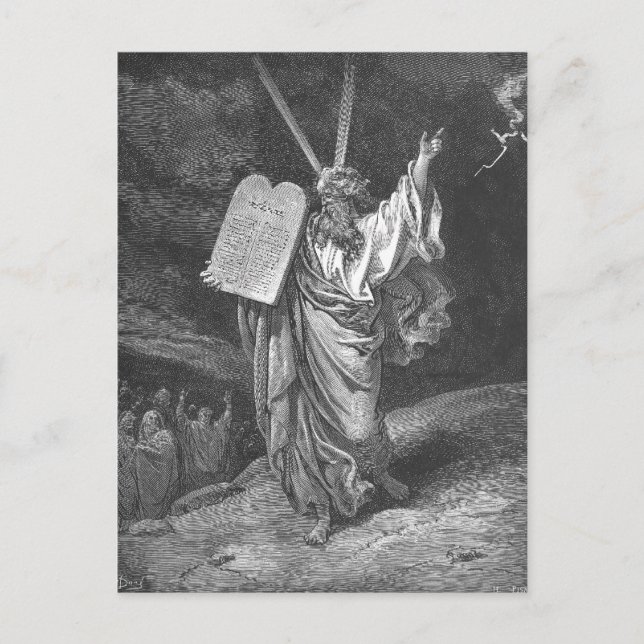 Moses on Mount Sinai Postcard (Front)