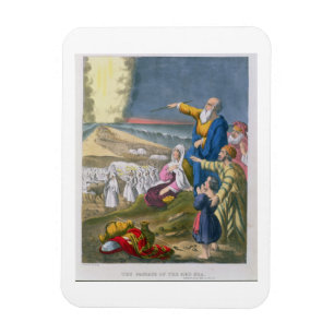 Moses Parting the Red Sea, from a bible printed by Magnet