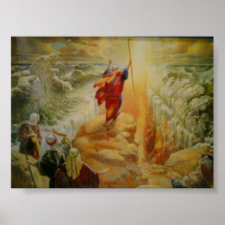 Moses parting the red sea print. poster
