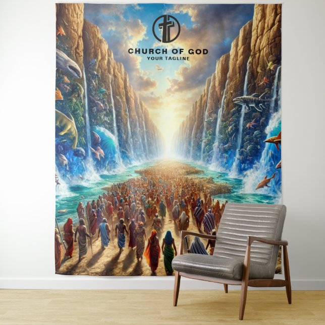 Moses Parting The Seas Tapestry (In Situ)