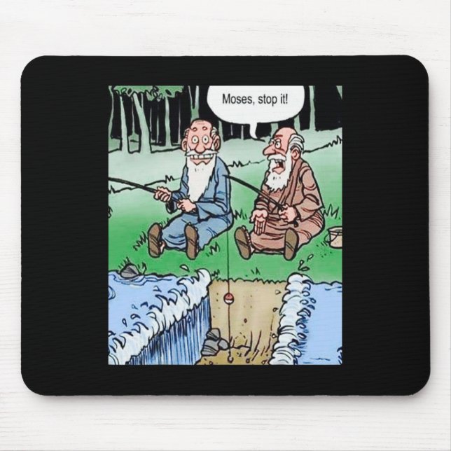 Moses Pole Fishing  Mouse Pad (Front)