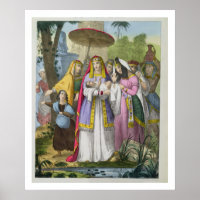 Moses Saved by Pharaoh's Daughter, from a bible pr