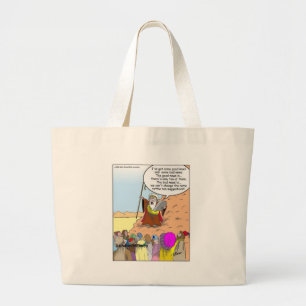 Moses & The Ten Suggestions Funny Gifts & Tees Large Tote Bag