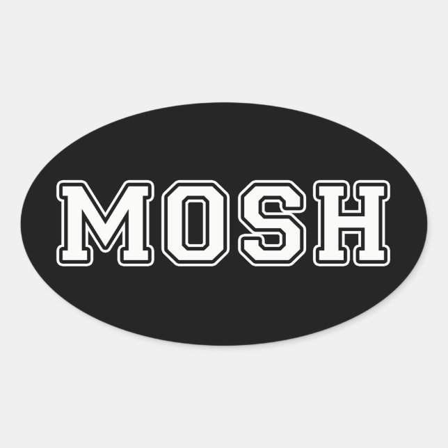 Mosh Oval Sticker (Front)
