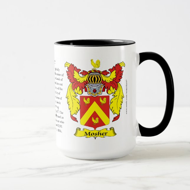 Mosher Family Coat of Arms Mug (Right)