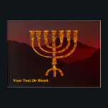 Moshe's Menorah Acrylic Wall Art<br><div class="desc">A depiction of the seven-branched menorah (candelabra) made by the Israelites after the Exodus from Egypt. Customizie by adding your own text. In the Torah Moshe Rabbenu is told, "You shall make a Menorah of pure gold, beaten out, shall the Menorah be made, its base, its branch, its goblets, its...</div>