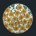 Mosiac Abstract Sunflowers Terrazzo Pattern Dartboard<br><div class="desc">Designed by Dream Big Digital Design</div>