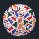 Mosiac Abstract Terrazzo Pattern Dartboard<br><div class="desc">Designed by Dream Big Digital Design</div>
