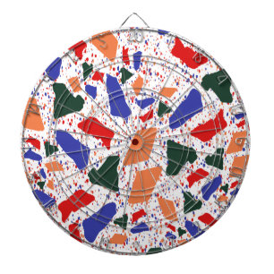 Mosiac Abstract Terrazzo Pattern Dartboard