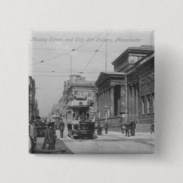 Mosley Street 15 Cm Square Badge (Front)