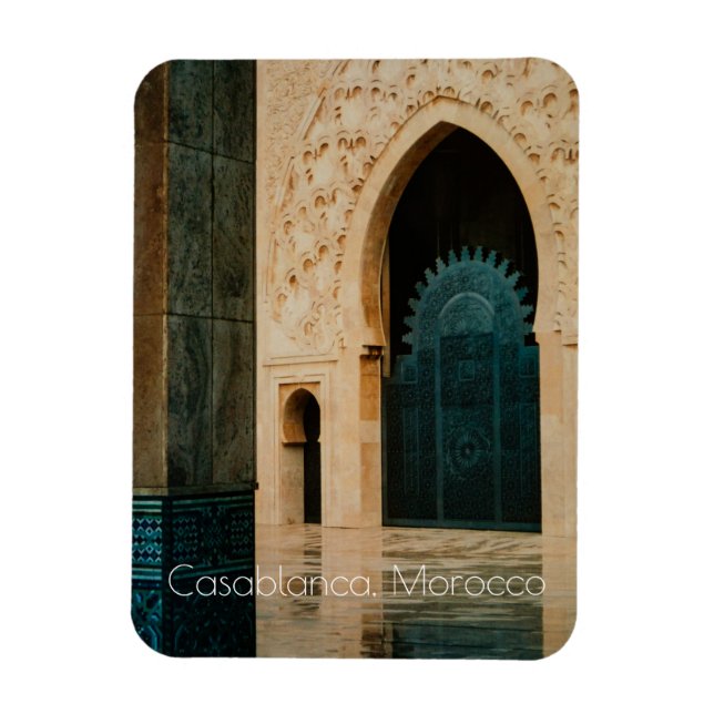 Mosque after the Rain, Casablanca, Morocco Magnet (Vertical)
