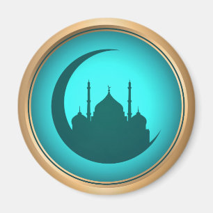 Mosque background Round Magnet