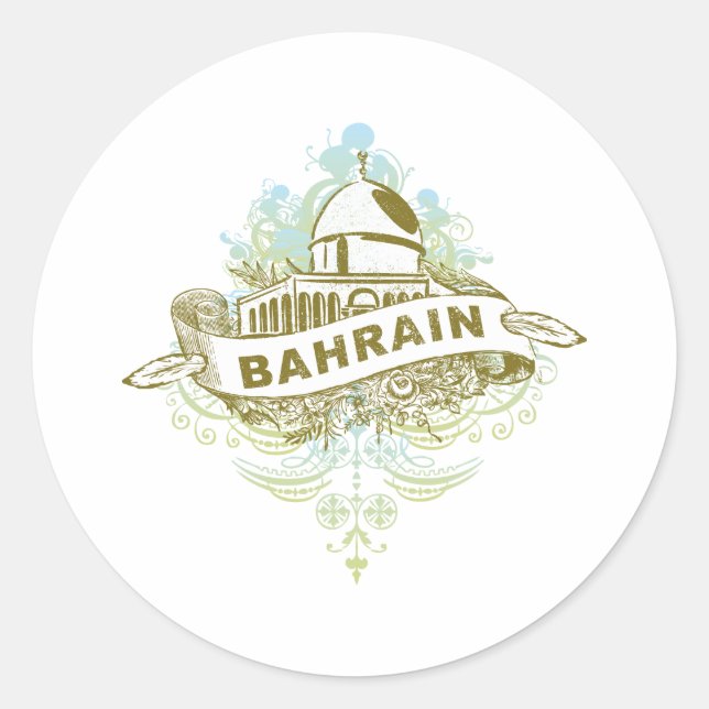 mosque Bahrain Classic Round Sticker (Front)
