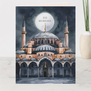 Mosque Eid Mubarak  Card