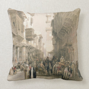 Mosque El Mooristan, Cairo, from "Egypt and Nubia" Cushion