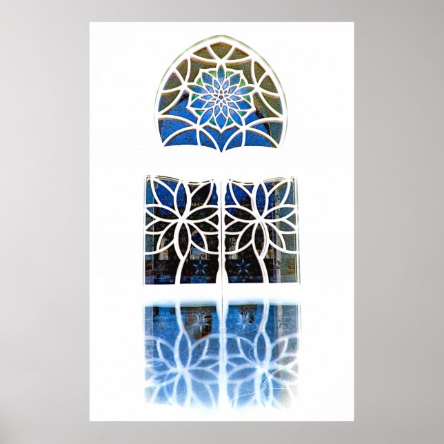 Mosque Foyer Window 1 white Poster (Front)