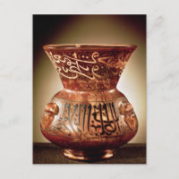 Mosque lamp with enamelled decoration inscribed