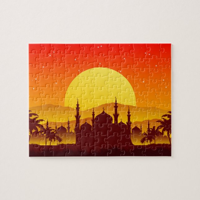 Mosque Muslim Islamic Art Jigsaw Puzzle (Horizontal)