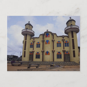 Mosque near the Rond Point Atake, Porto novo, Beni Postcard