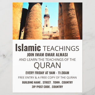 Mosque Of Abu'l Haggag, Islamic Teaching Advert Flyer