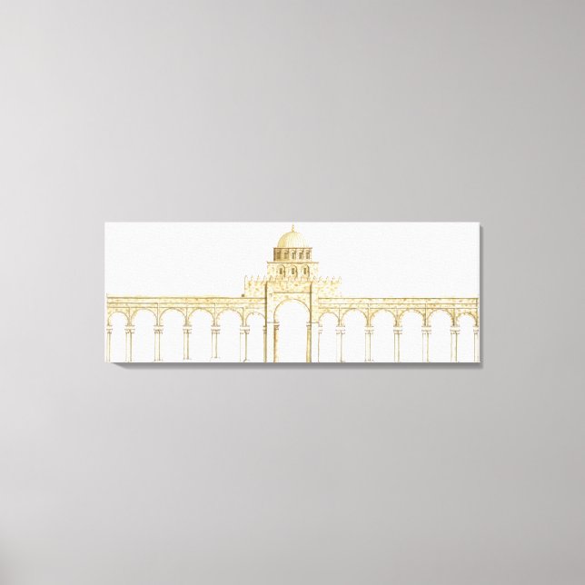 Mosque of Uqba. Kairouan Tunisia. Main façade Canvas Print (Front)