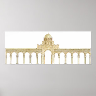 Mosque of Uqba. Kairouan Tunisia. Main façade Poster