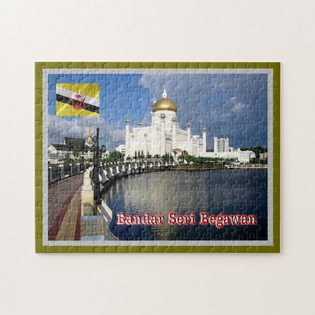 Mosque Omar Ali Saifuddien - Jigsaw Puzzle (Horizontal)