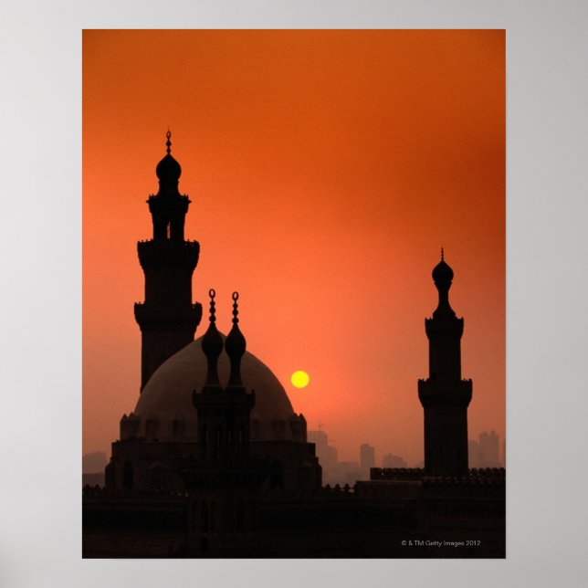 Mosques at Sunset Poster (Front)