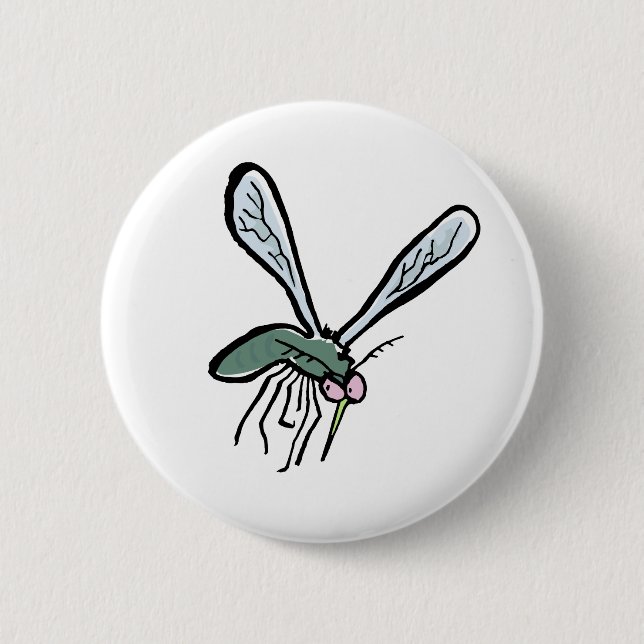 mosquito 6 cm round badge (Front)