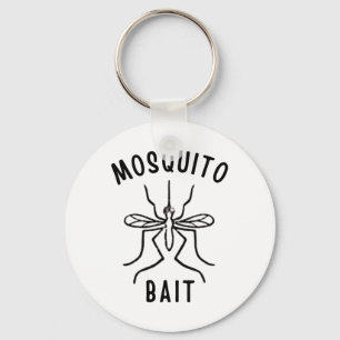 Mosquito Bait Funny Camping Campfire Outdoors Bug Key Ring