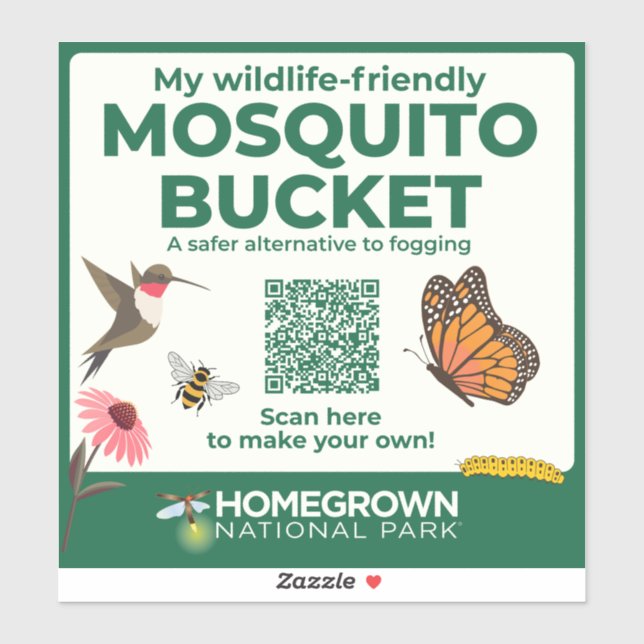 Mosquito Bucket Challenge Sticker from HNP (Sheet)