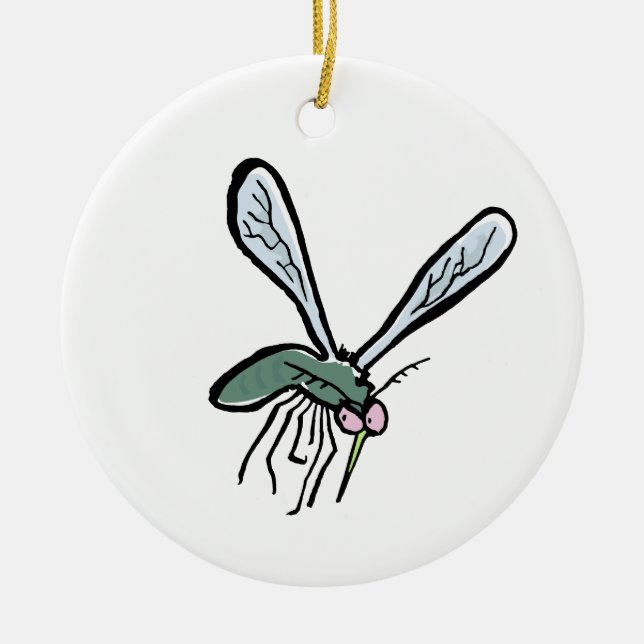 mosquito ceramic tree decoration (Front)