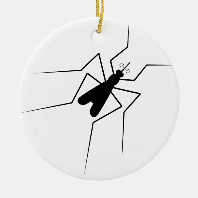 Mosquito Ceramic Tree Decoration (Front)