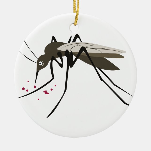Mosquito Ceramic Tree Decoration (Front)