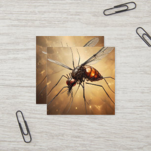 Mosquito Fractal Art, Square Business Card