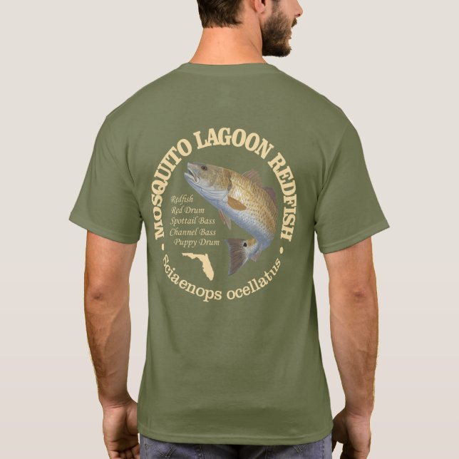 Mosquito Lagoon (redfish) T-Shirt (Back)