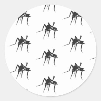 Mosquito pattern  classic round sticker
