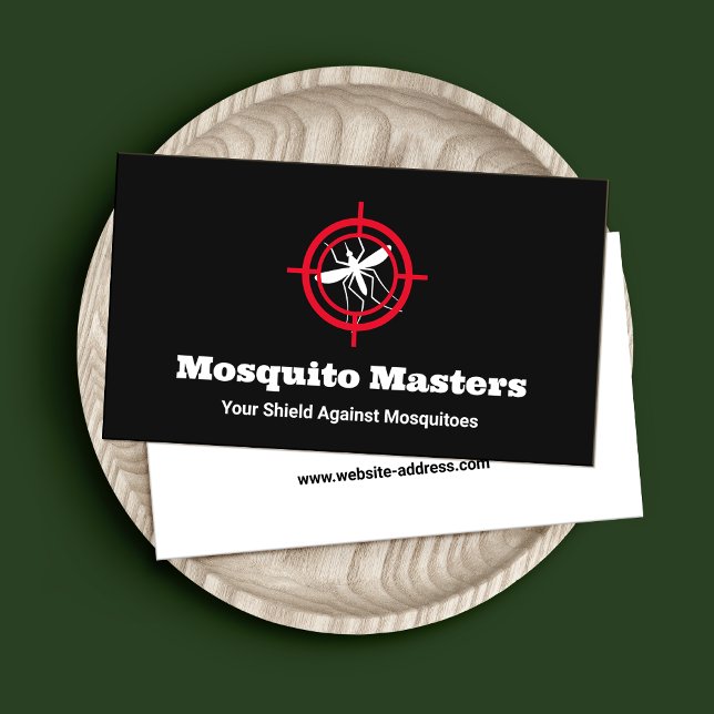 Mosquito Pest Control Target Logo Business Card (Creator Uploaded)