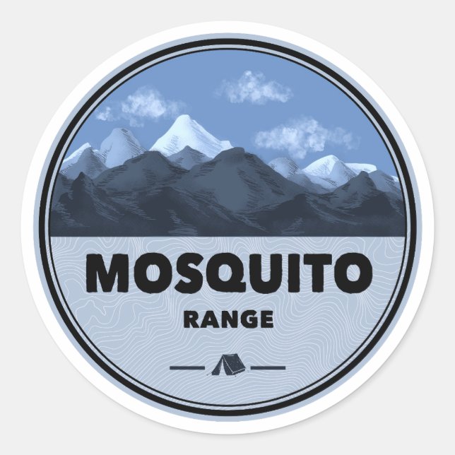 Mosquito Range Colorado Camping Classic Round Sticker (Front)