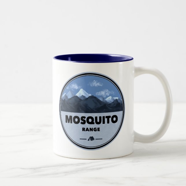 Mosquito Range Colorado Camping Two-Tone Coffee Mug (Right)