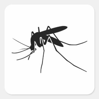 Mosquito Side View Square Sticker