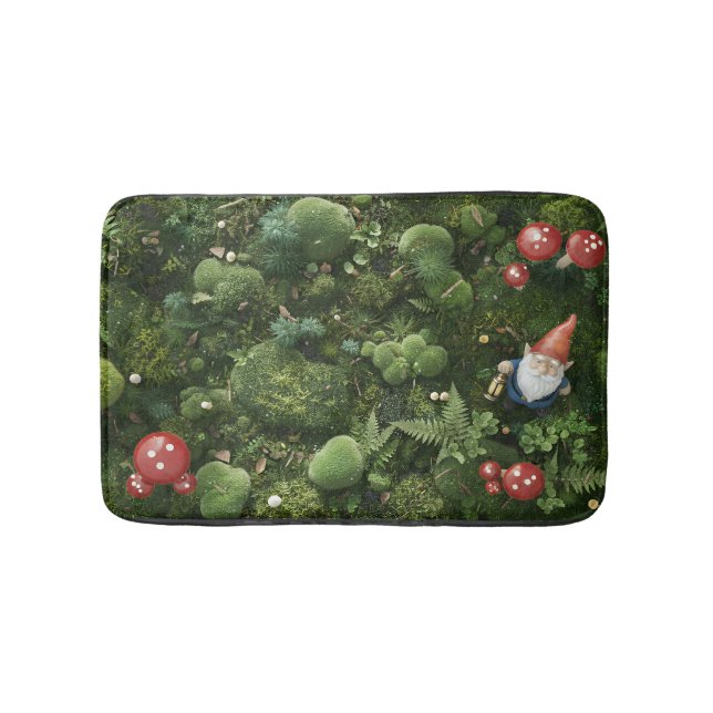 Moss and Gnome  Bath Mat (Front)