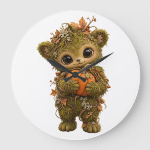 Moss Bear Pumpkin Clocks