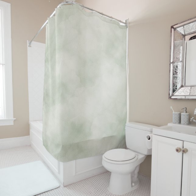 Moss Cloud Shower Curtain (In Situ)