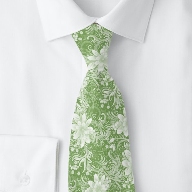 Moss Floral Batik Tie (Creator Uploaded)