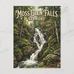 Moss Glen Falls Granville Vermont Postcard