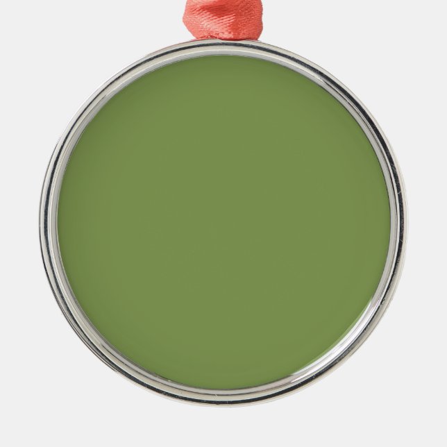 Moss Green Accent Background Colour Customise this Metal Tree Decoration (Front)